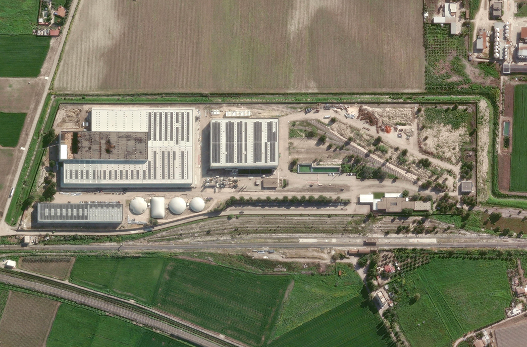 Vista aerea dell'azienda